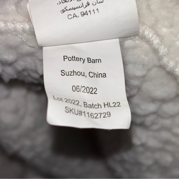 Pottery Barn Teddy Bear Robe Ivory Size M Cozy Fleece Robe - Picture 8 of 10